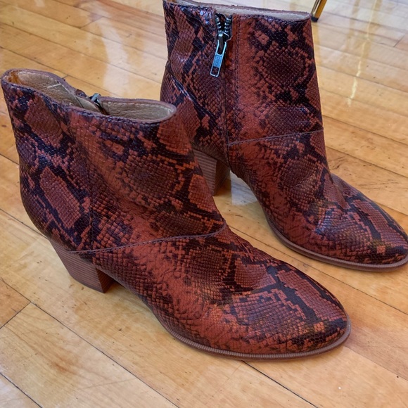 Madewell bea bootie snakeskin - Picture 1 of 5